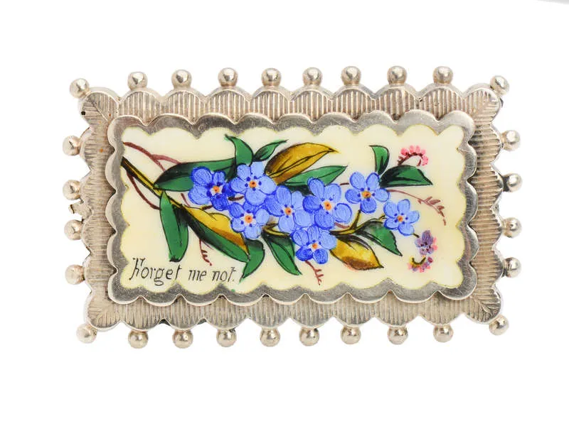 Victorian Forget Me Not Flower brooch