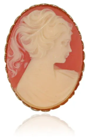 Vintage Single Face Cameo Brooch