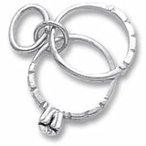 Wedding Rings Charm In Sterling Silver