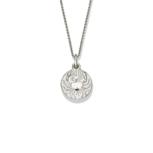 Zodiac Cancer Necklace Pendant Silver