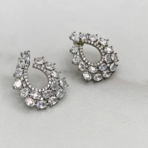 ZURI Silver Crystal Earrings